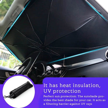 Car Windshield Sun Shade Umbrella     مظلة الزجاج الأمامي للسيارة