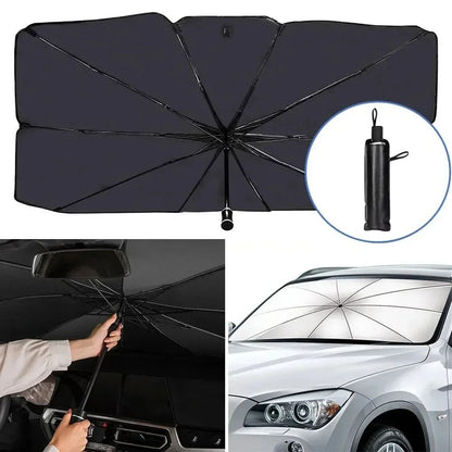 Car Windshield Sun Shade Umbrella     مظلة الزجاج الأمامي للسيارة