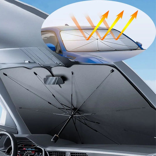 Car Windshield Sun Shade Umbrella     مظلة الزجاج الأمامي للسيارة